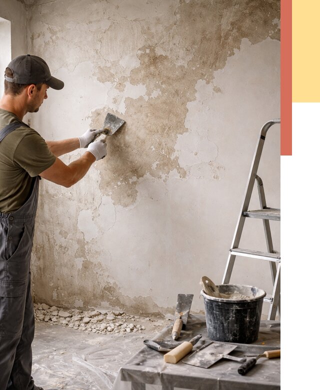 Снятие старой шпаклевки в Шадринске от 1913 руб. — быстро и недорого | ОТДЕЛОЧНИК-Шдр