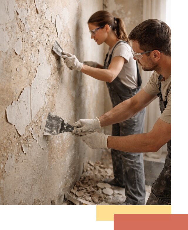 Снятие старой шпаклевки и подготовка поверхностей в Шадринске