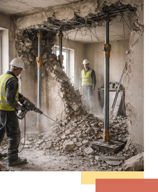 Снос несущих стен в Шадринске с гарантией безопасности и качества