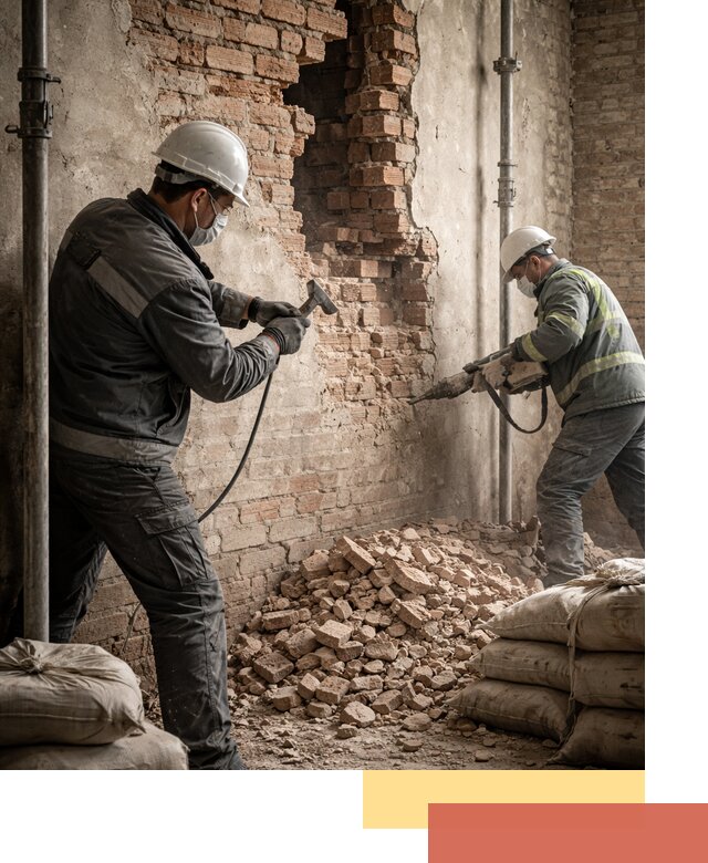 Демонтаж кирпичных стен в Шадринске быстро и безопасно