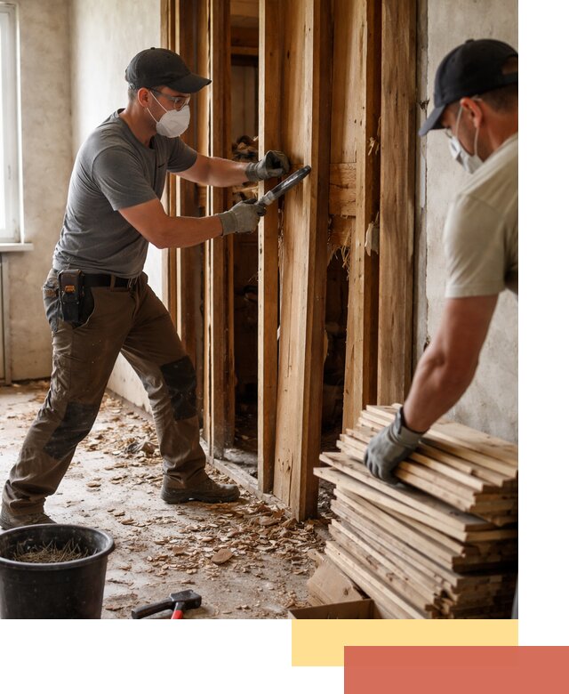 Демонтаж деревянных перегородок в Шадринске быстро и аккуратно