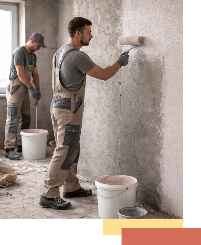 Нанесение бетоноконтакта на стены в Шадринске для последующей отделки