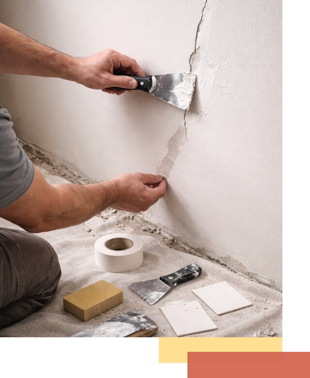 Заделка трещин и сколов в стенах и потолках в Шадринске