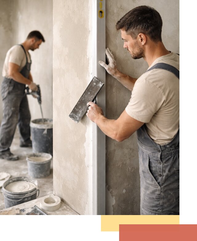 Выведение углов стен в Шадринске: монтаж и оштукатуривание