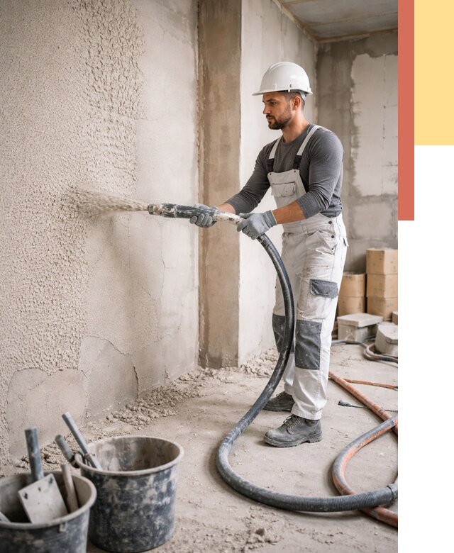 Машинная штукатурка стен в Шадринске под ключ от 6722 руб./м2 | ОТДЕЛОЧНИК-Шдр