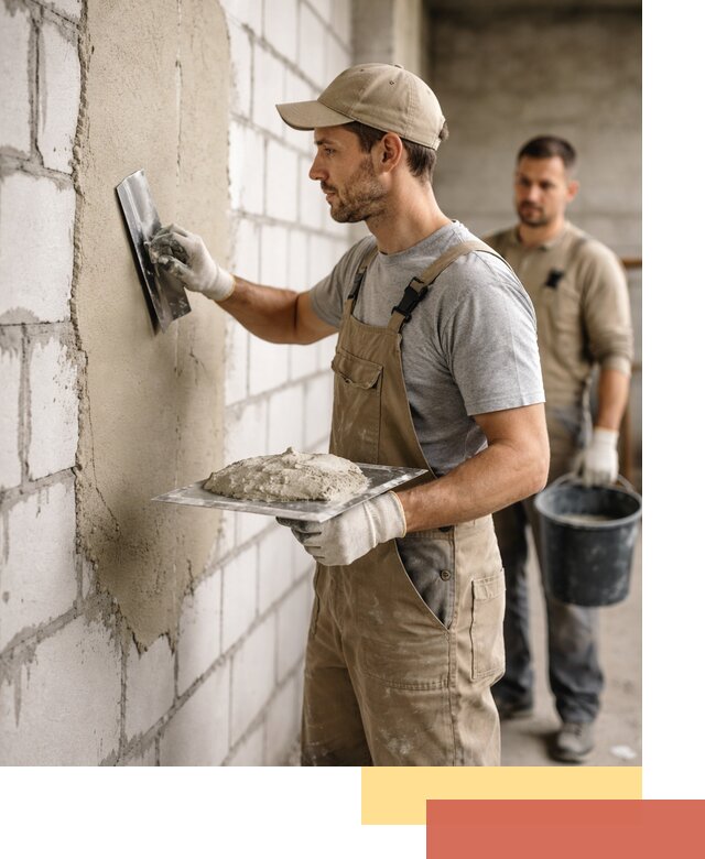 Штукатурка стен из газобетона в Шадринске под ключ