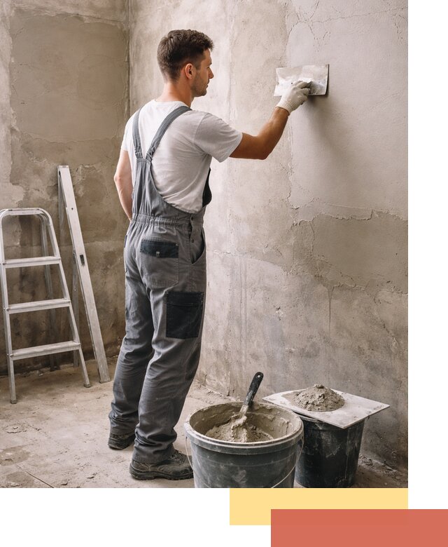 Штукатурка стен в ванной под ключ в Шадринске