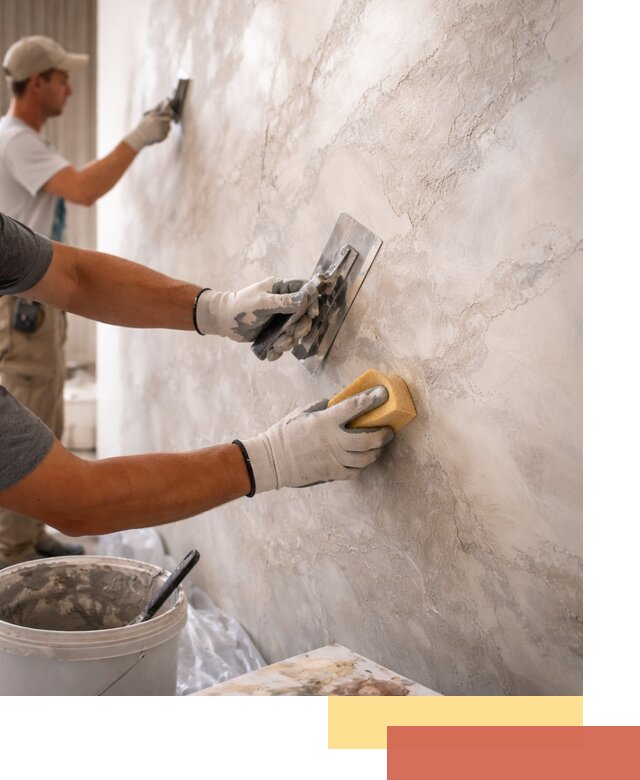 Декоративная штукатурка под мрамор в Шадринске для стен и потолков