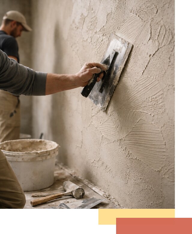 Фактурная штукатурка стен в Шадринске — монтаж, отделка, реставрация