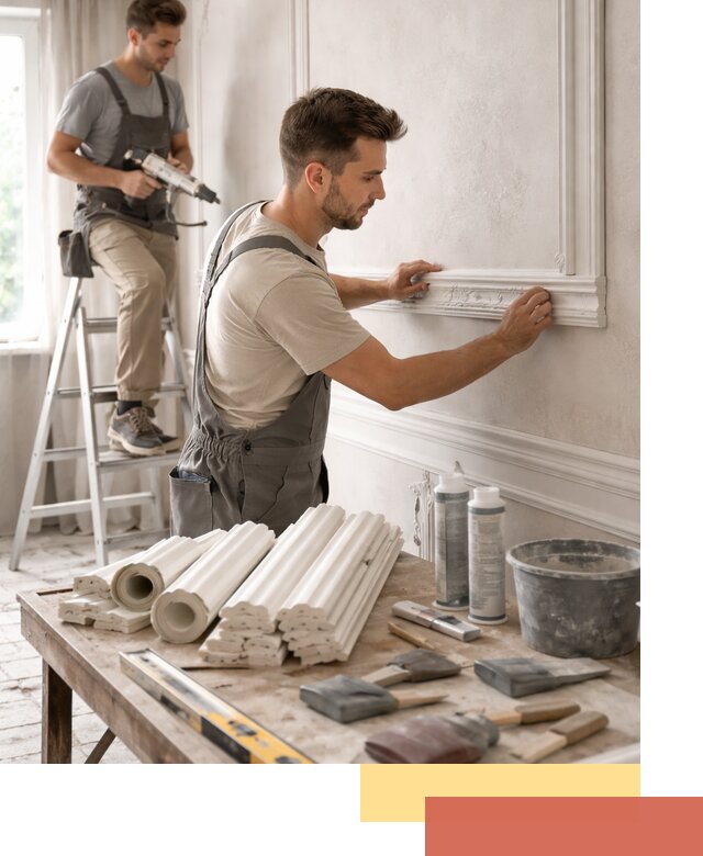 Монтаж лепнины на стены в Шадринске профессионально и качественно