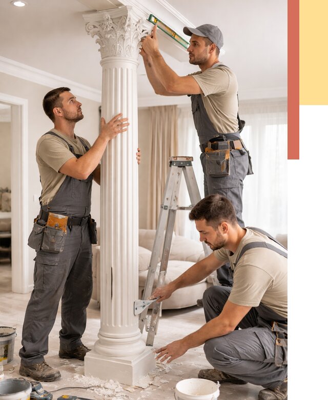 Установка декоративных колонн в Шадринске от 12409 руб. под ключ | ОТДЕЛОЧНИК-Шдр