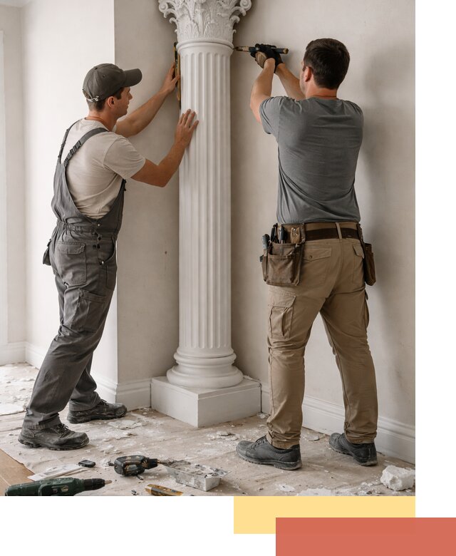 Установка декоративных колонн в Шадринске под ключ