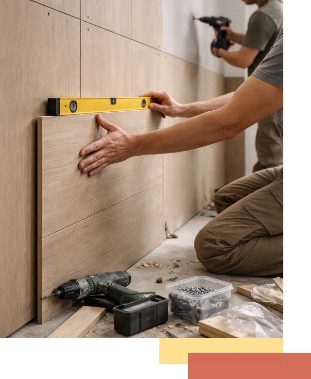 Профессиональный монтаж МДФ панелей на стены в Шадринске