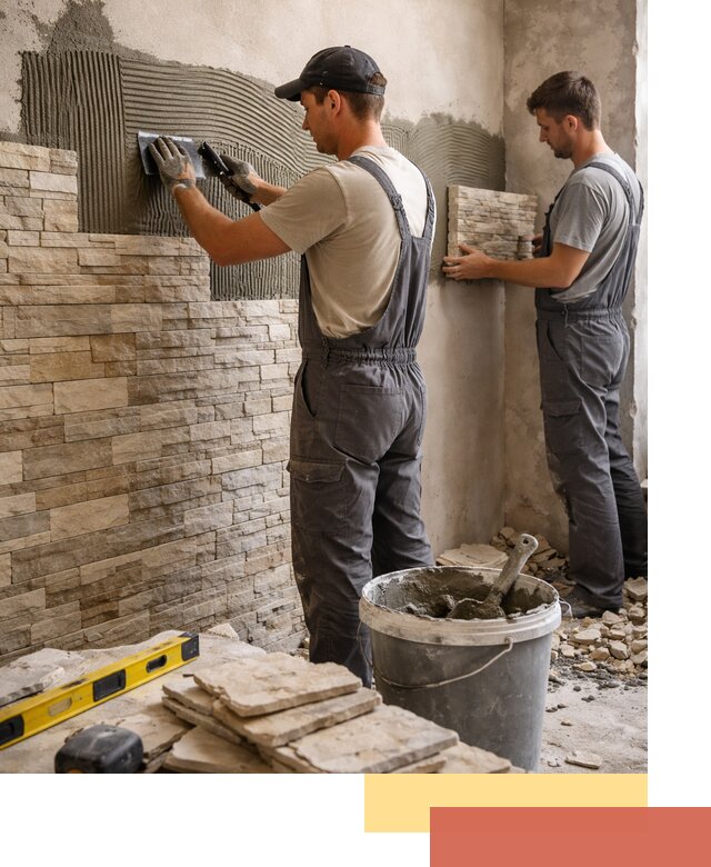 Монтаж искусственного камня в Шадринске — облицовка стен и фасадов