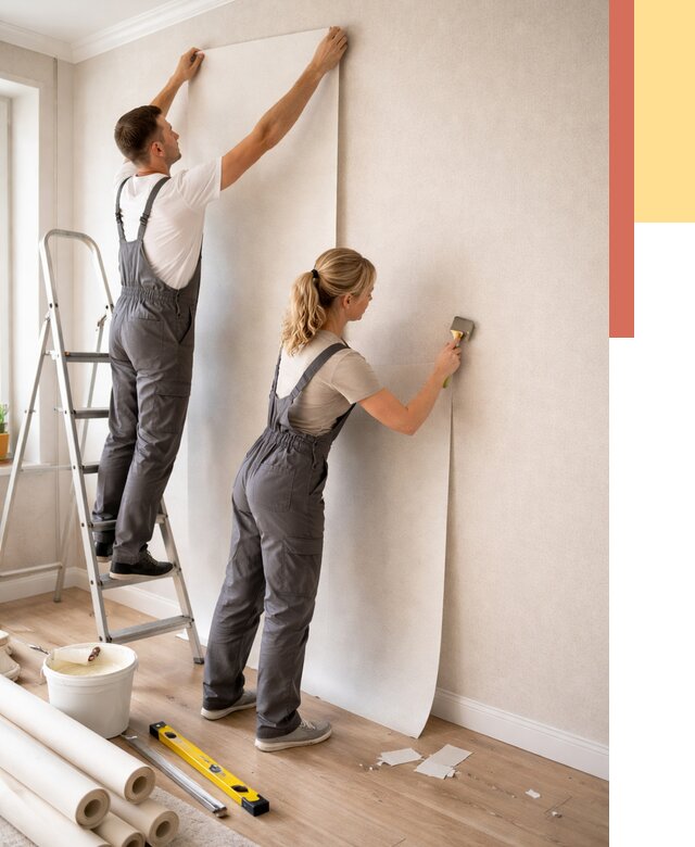 Поклейка флизелиновых обоев в Шадринске от 6205 руб. | Быстро и недорого — ОТДЕЛОЧНИК-Шдр