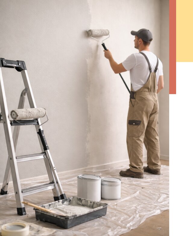 Покраска стен латексной краской в Шадринске от 4653 руб. за м2 | ОТДЕЛОЧНИК-Шдр