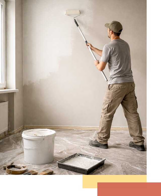 Покраска стен латексной краской в Шадринске качественно и быстро