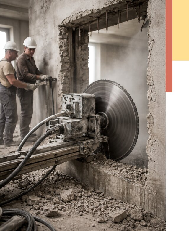 Алмазная резка проемов в Шадринске от 4653 руб. быстро и недорого | ОТДЕЛОЧНИК-Шдр