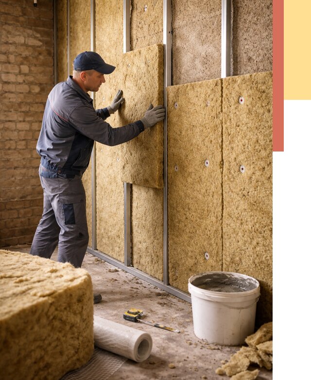 Утепление стен минватой в Шадринске от 1396 руб./м2 — недорого и быстро | ОТДЕЛОЧНИК-Шдр