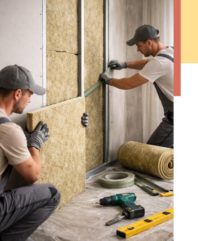 Шумоизоляция стен в Шадринске под ключ от 1913 руб. | ОТДЕЛОЧНИК-Шдр