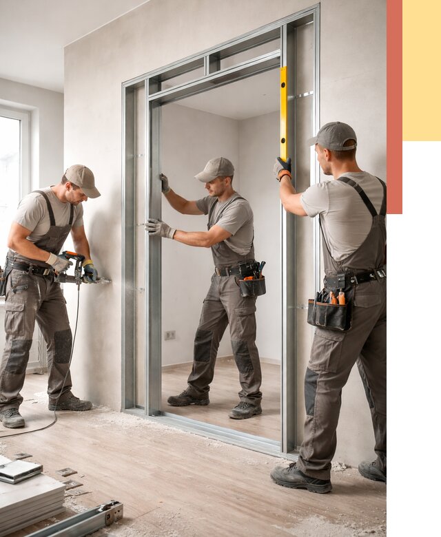 Устройство дверного проема в перегородке в Шадринске от 4653 руб. под ключ | ОТДЕЛОЧНИК-Шдр