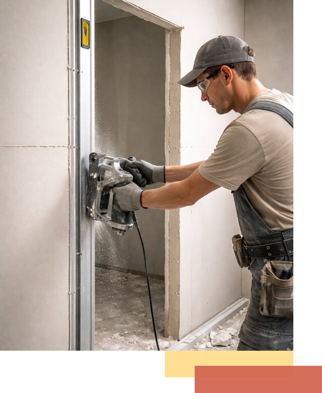 Устройство дверного проема в перегородке в Шадринске