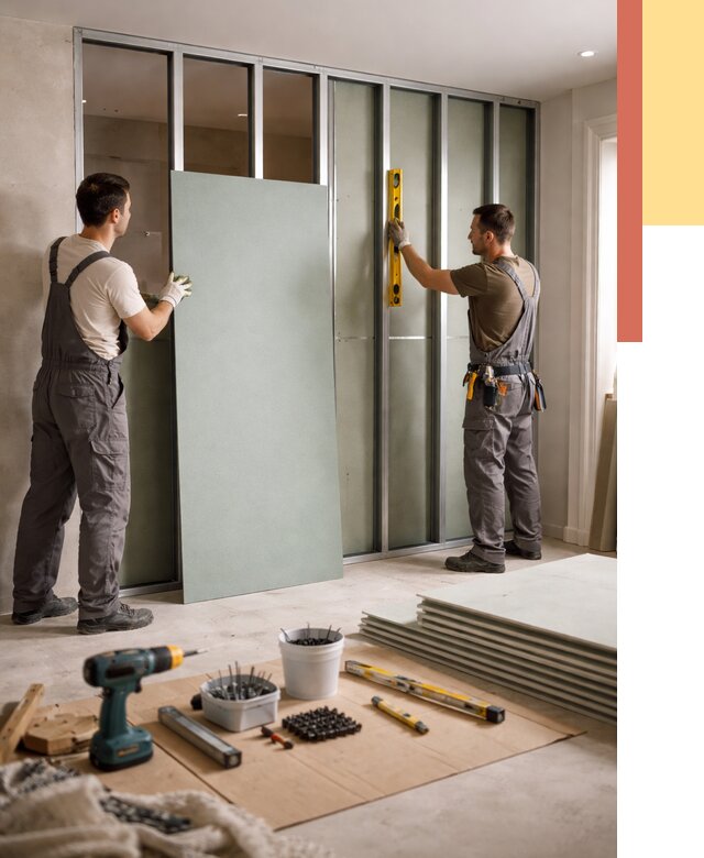 Перегородка из влагостойкого гипсокартона в Шадринске от 4964 руб. — монтаж под ключ | ОТДЕЛОЧНИК-Шдр