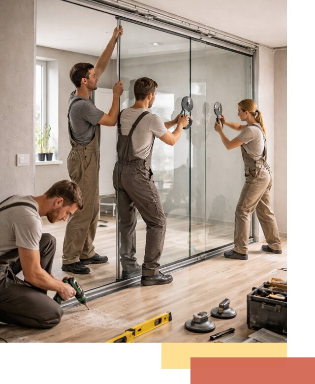 Изготовление стеклянных перегородок на заказ в Шадринске