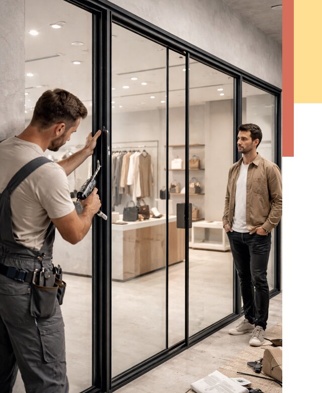 Стеклянные перегородки для магазинов в Шадринске от 8480 руб. под ключ | ОТДЕЛОЧНИК-Шдр