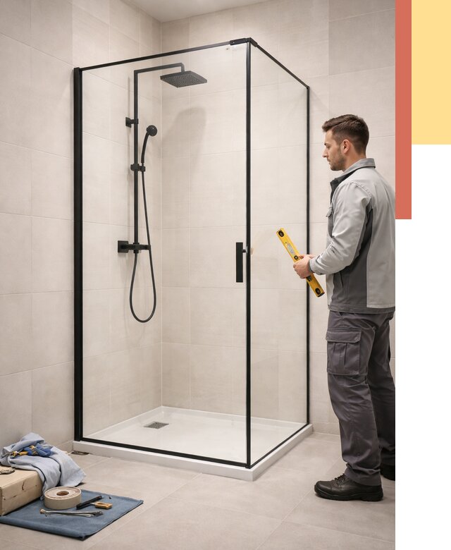 Стеклянные перегородки для душа в Шадринске от 12926 руб. | Монтаж под ключ — ОТДЕЛОЧНИК-Шдр