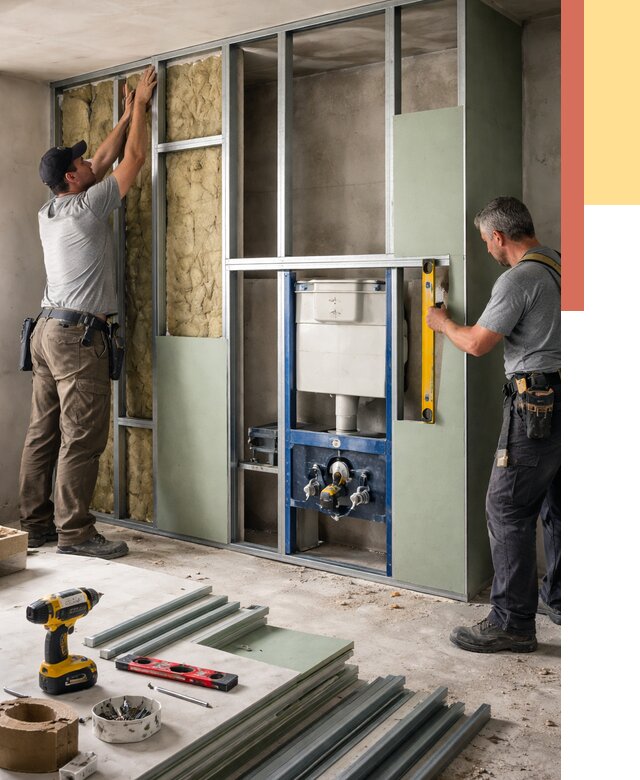 Установка сантехнических перегородок в Шадринске от 8790 руб. | ОТДЕЛОЧНИК-Шдр