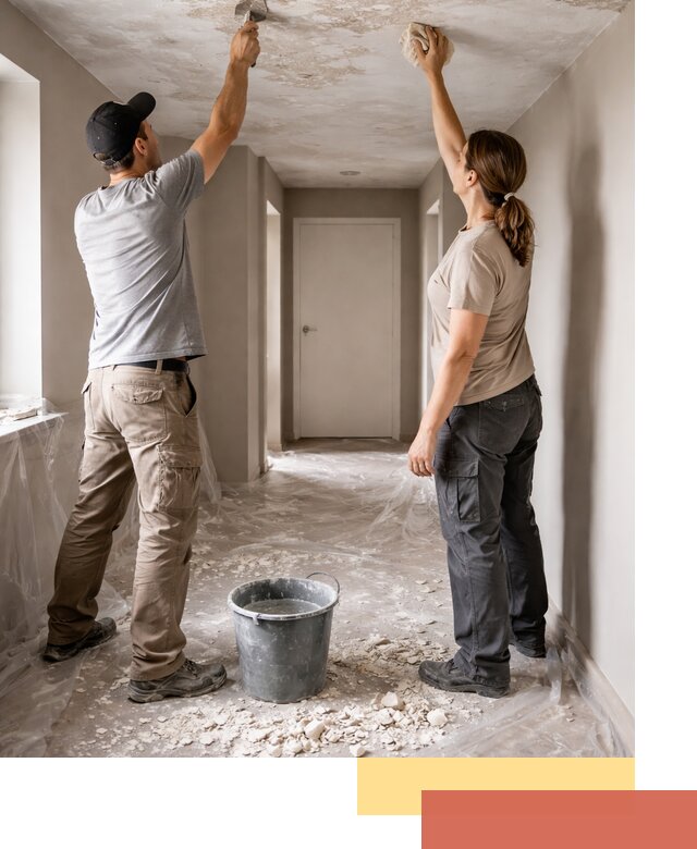 Удаление побелки с потолка в Шадринске — быстро и аккуратно