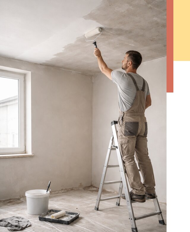 Грунтовка потолка в Шадринске от 2585 руб. — быстро и недорого | ОТДЕЛОЧНИК-Шдр