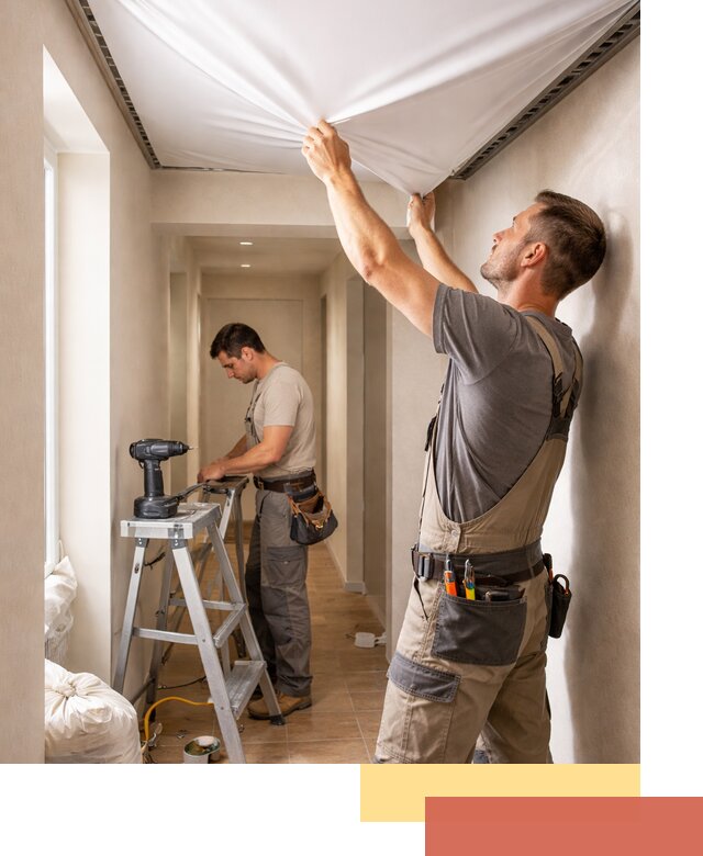 Монтаж натяжного потолка в прихожей в Шадринске