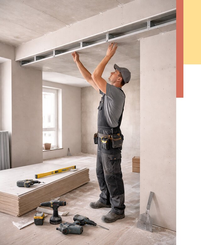 Потолок из гипсокартона с нишей в Шадринске от 1293 руб. под ключ | ОТДЕЛОЧНИК-Шдр