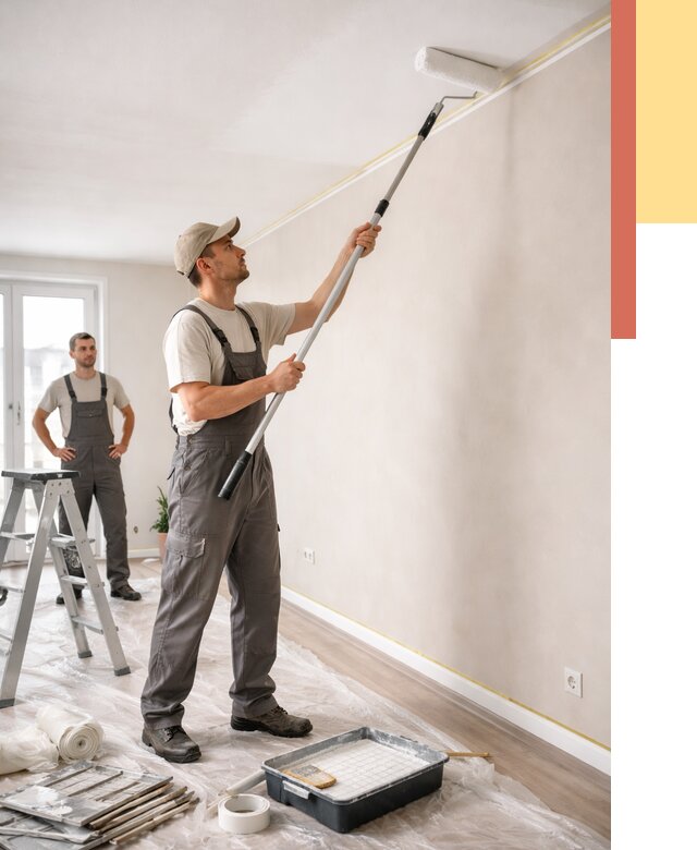 Покраска потолка из гипсокартона в Шадринске от 4653 руб./м2 — услуги под ключ | ОТДЕЛОЧНИК-Шдр