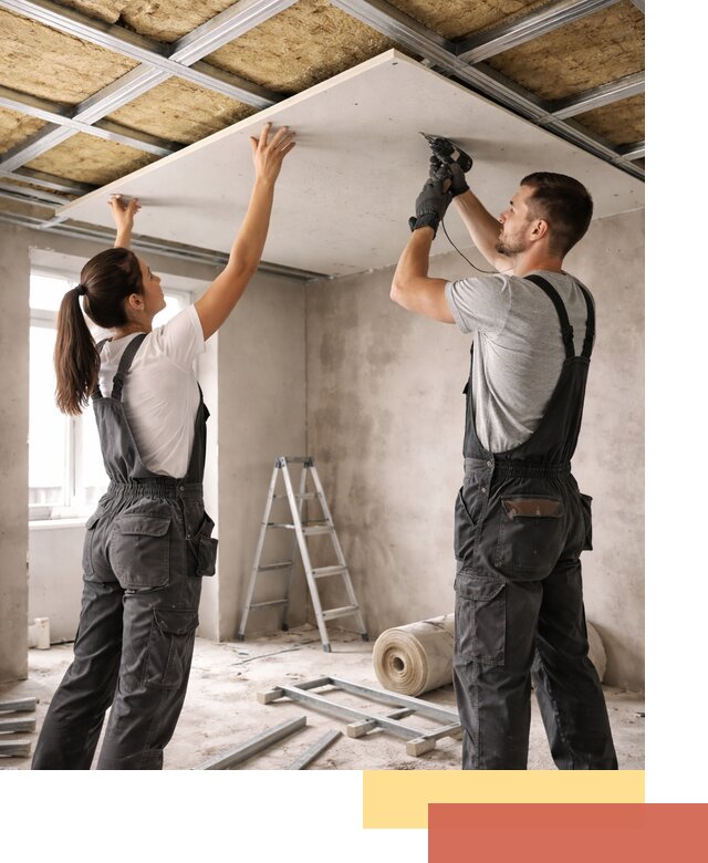 Звукоизоляция потолка из ГКЛ в Шадринске профессионально и надежно