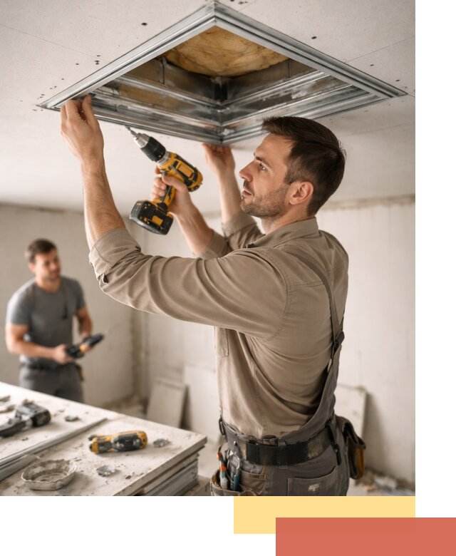 Монтаж люка в потолок из ГКЛ в Шадринске