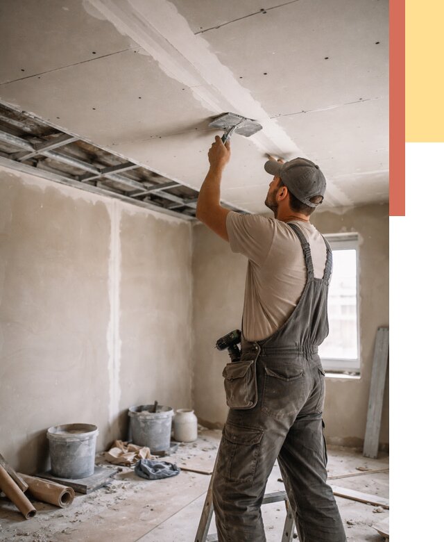 Ремонт потолка из гипсокартона в Шадринске от 672 руб./м² — быстро и недорого | ОТДЕЛОЧНИК-Шдр