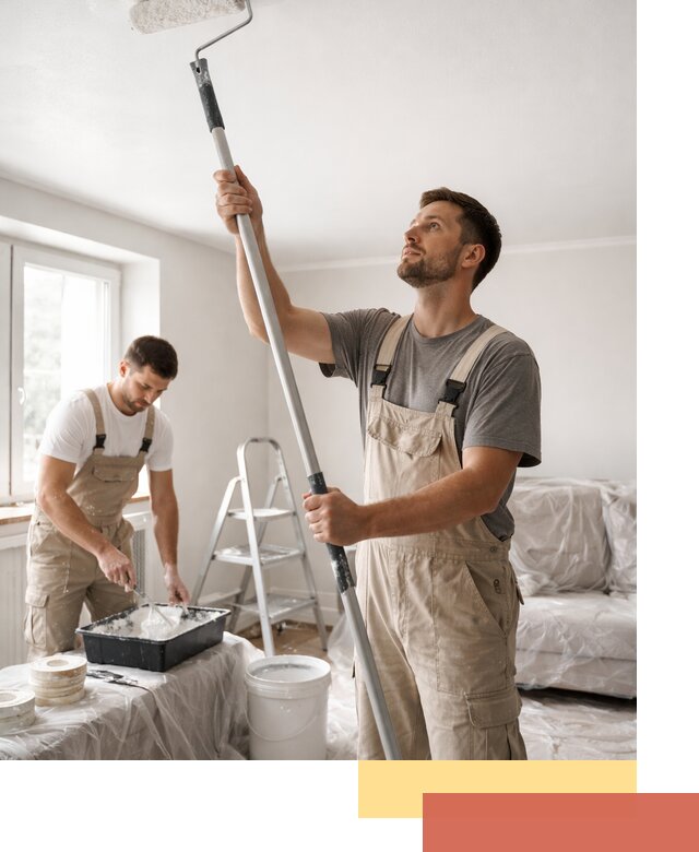 Покраска потолка водоэмульсионной краской в Шадринске