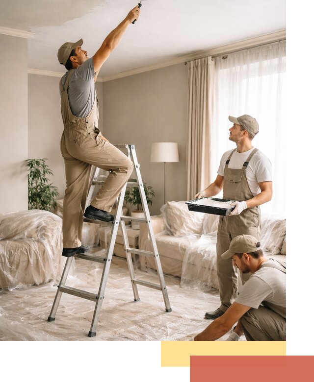 Покраска потолков акриловой краской в Шадринске качественно и быстро