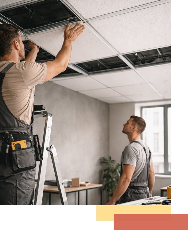 Монтаж потолочной плитки в Шадринске качественно и в срок