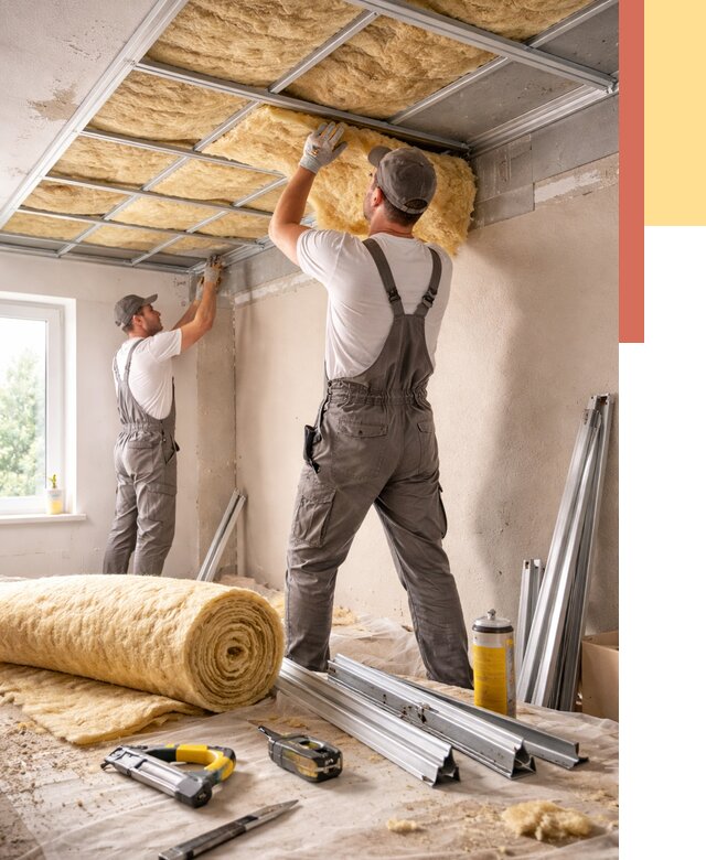 Утепление потолка в Шадринске от 7446 руб/м2 — недорого, быстро, под ключ | ОТДЕЛОЧНИК-Шдр