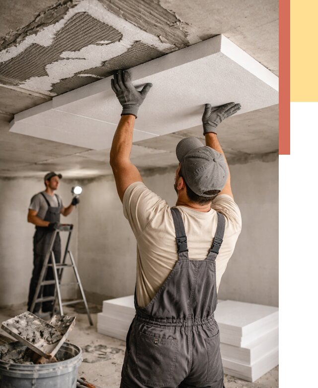 Утепление потолка пенопластом в Шадринске от 4653 руб/м2 — недорого и быстро | ОТДЕЛОЧНИК-Шдр